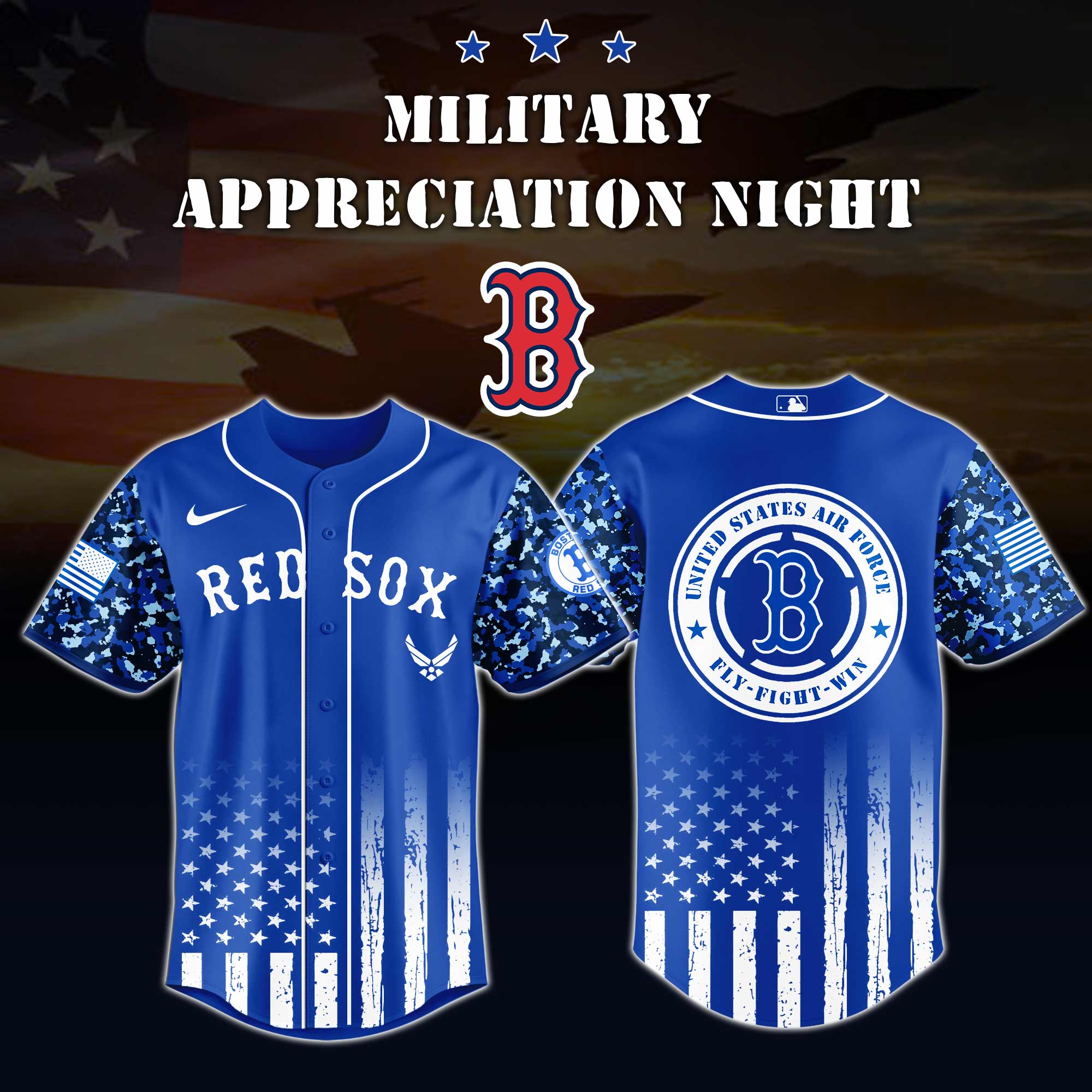  Boston Red Sox MLB x Military Appreciation Personalized Baseball Jersey For Fan - 