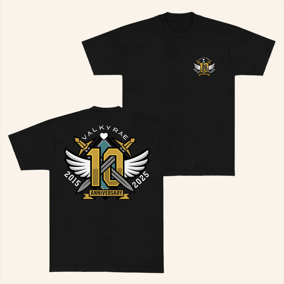 10 Year Black T-Shirt Valkyrae Merch Present For Husband Birthday Gifts For Best Friend
