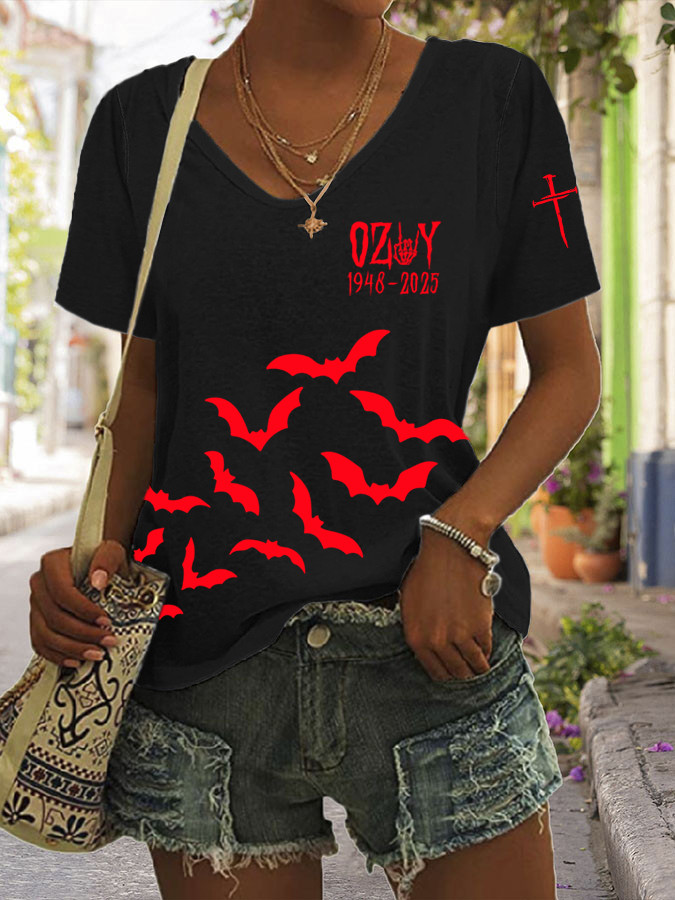1948 2025 RIP Ozzy Osbourne V-neck Shirt Mama I'm Coming Home Shirt Gifts For Fans