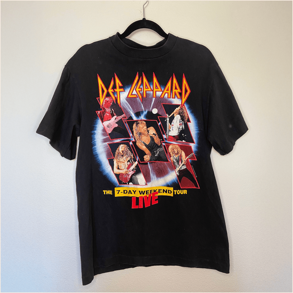 1993 Def Leppard The 7-Day Weekend Tour Live T-Shirt Def Leppard Merch Mother's Day Gifts