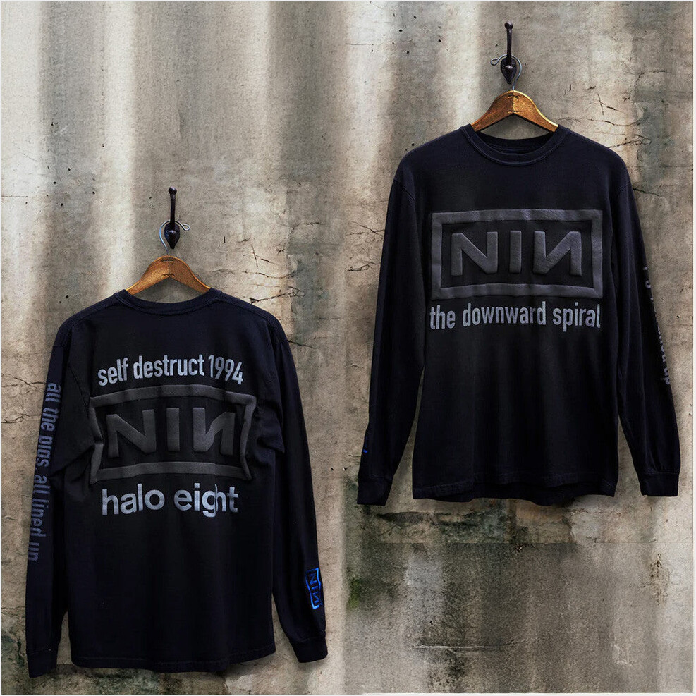1994 Self Destruct Tour Long Sleeve T-Shirt NIN Peel It Back Tour Merch Nine Inch Nails Merch
