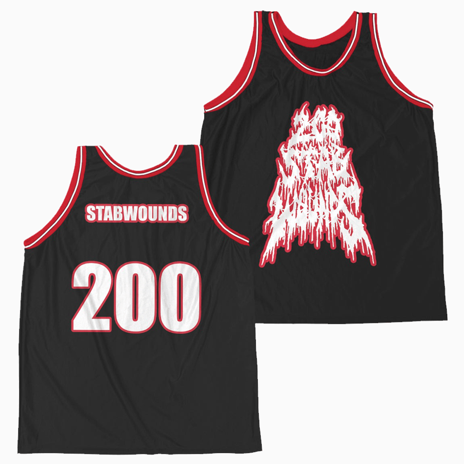 200 Stab Wounds Merch 200 Stab Wounds Metal Logo Basketball Jersey Perfect Father's Day Gifts