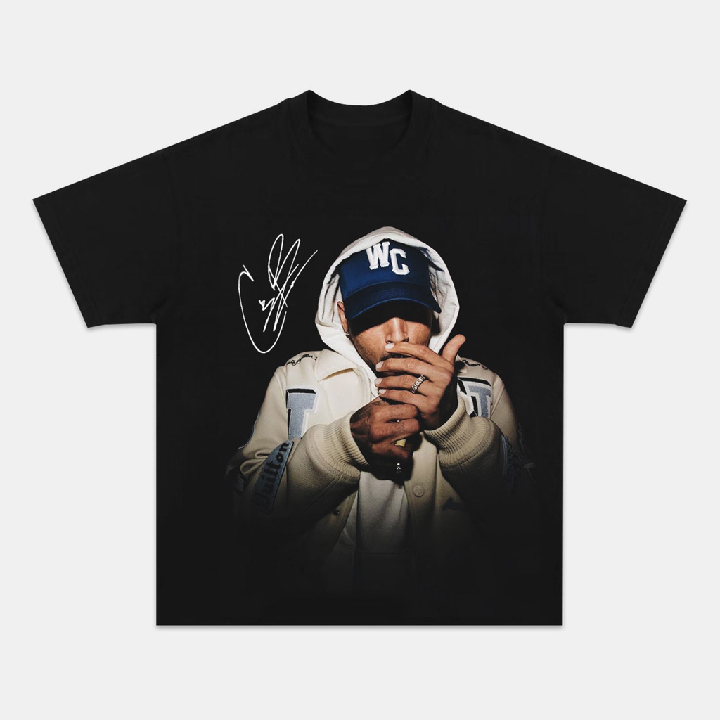 2024 Chris Brown V2 Graphic T-Shirt Black Chris Brown Merch Best Gifts For Music Lovers