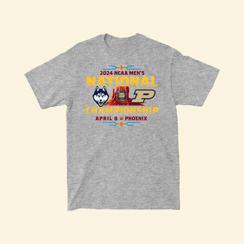 2024 National Championship Matchup Sport Grey T-Shirt Uconn NIL Merch Father's Day Gifts