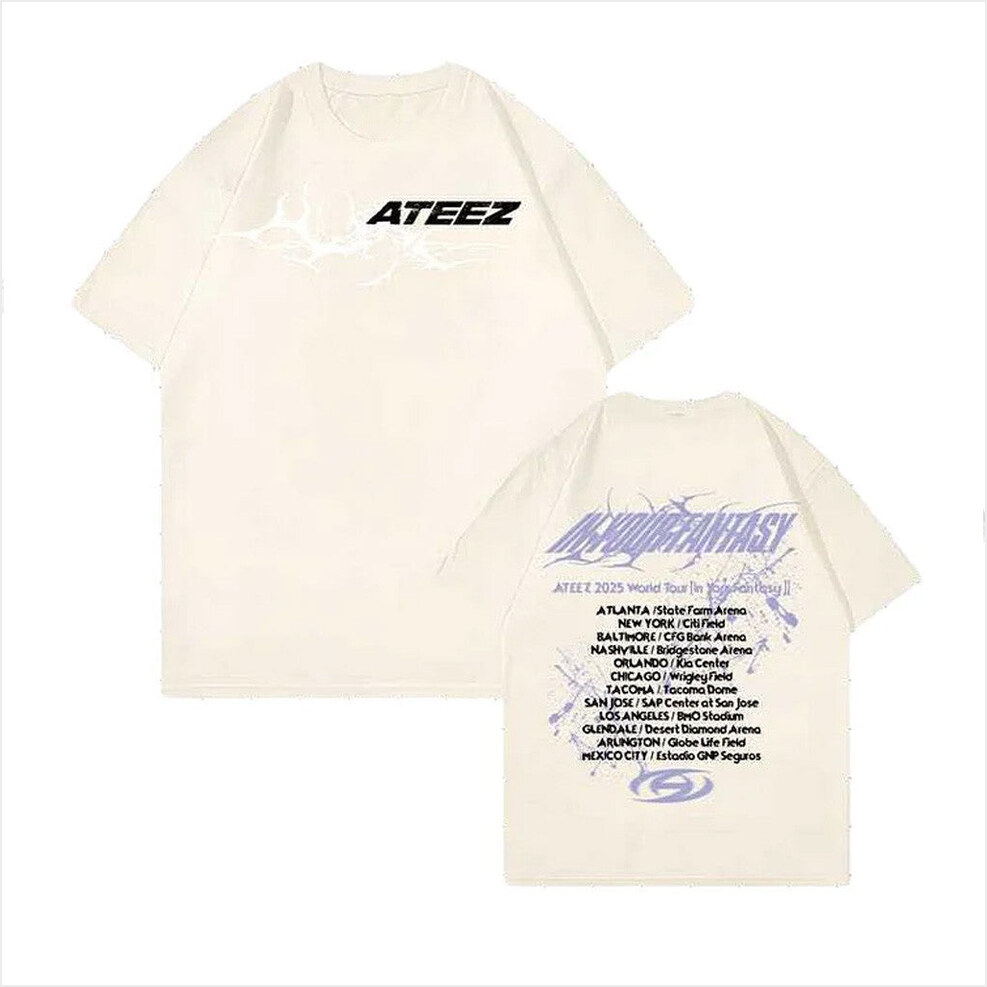2025 ATEEZ In Your Fantasy World Tour North America Retro T-Shirt Ateez Merch Friends Gifts