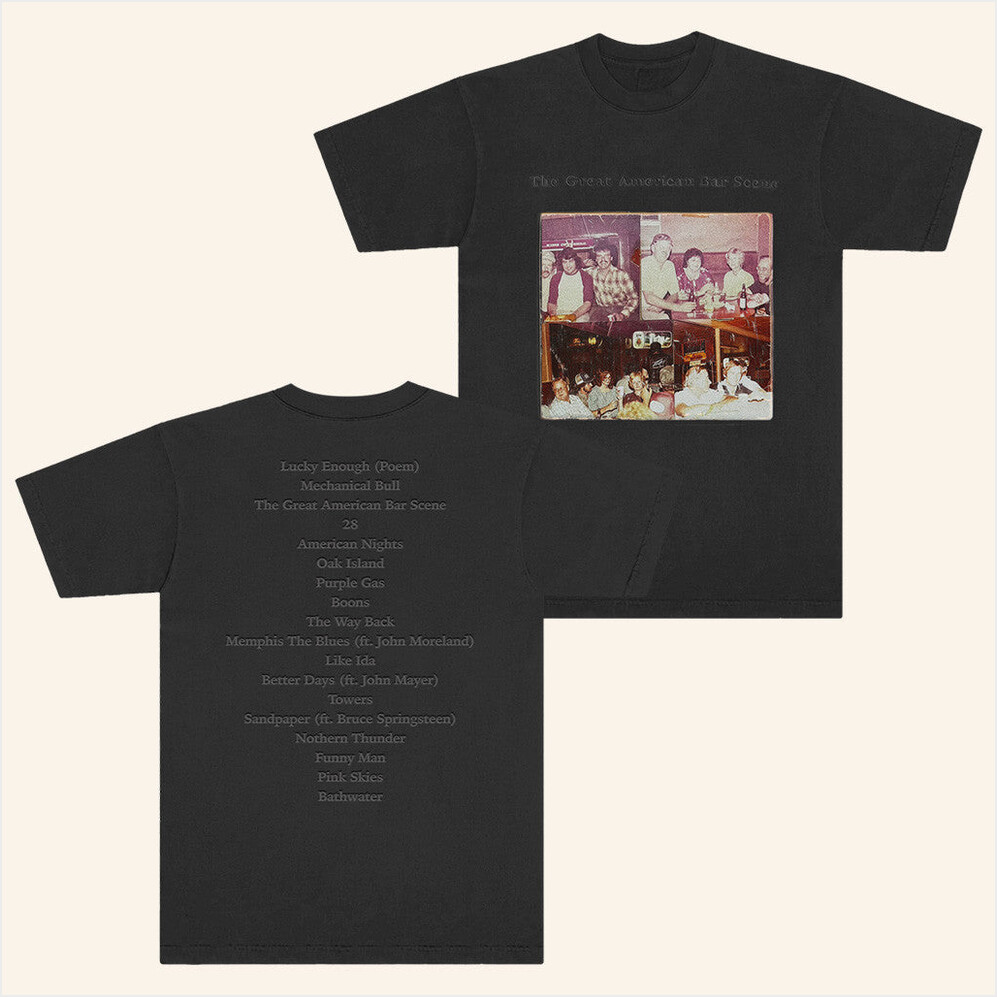 2025 Bar Scene Black Album T-Shirt Zach Bryan Tour Merch Gifts For Dad Gifts For Friends