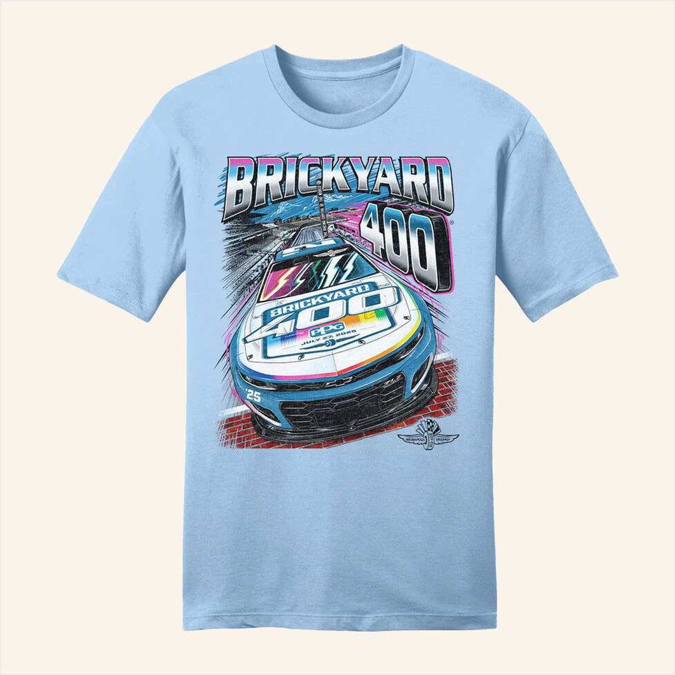 2025 Brickyard 400 Throwback T-Shirt Indianapolis Motor Speedway Merch Him Birthday Gifts