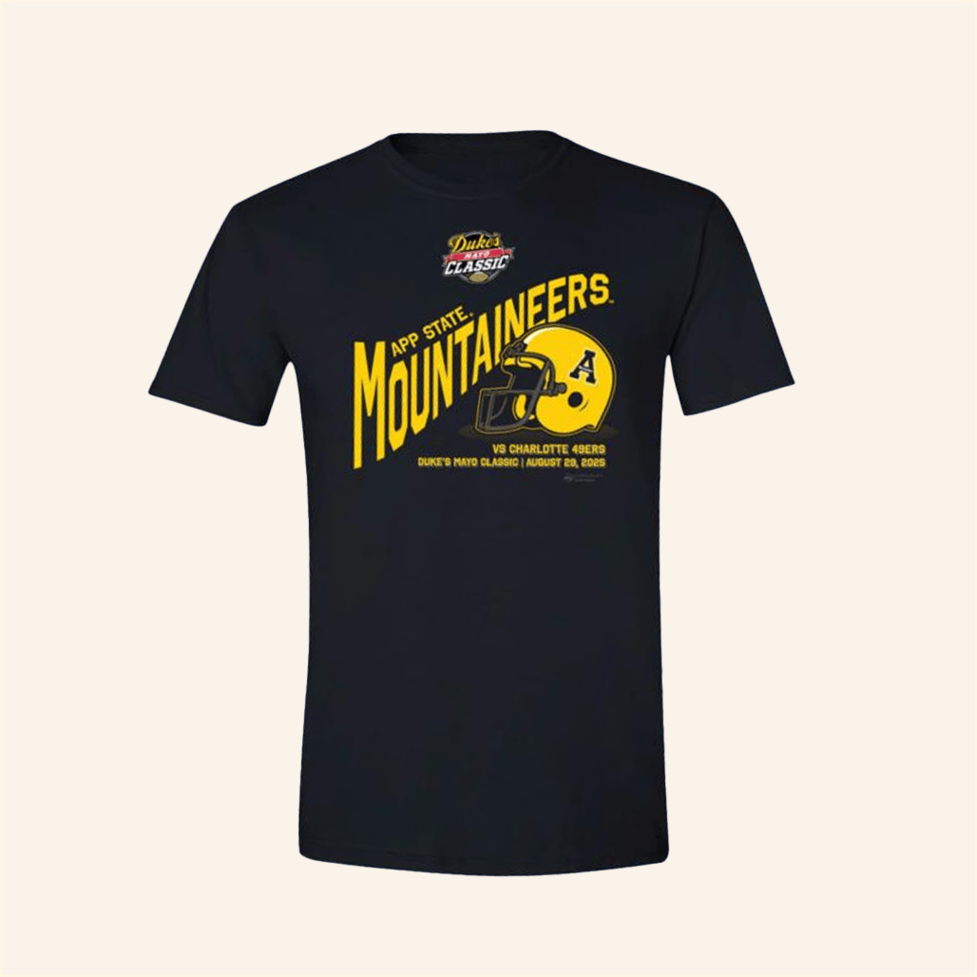 2025 Duke's Mayo Classic App State Black Shirt Duke's Mayo Classic Merch Him Birthday Gifts