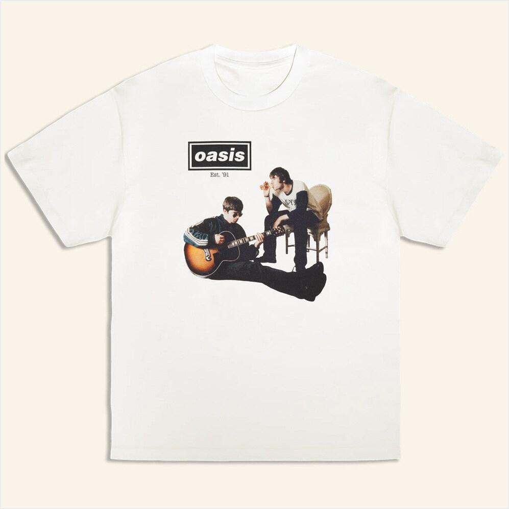 2025 Live '25 Cigarettes And Alcohol T-Shirt Oasis Tour Merch White Birthday Gifts For Dad