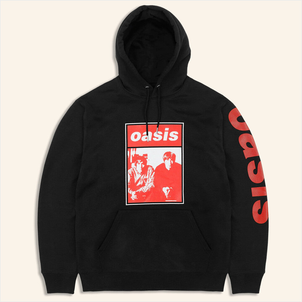 2025 Live '25 Wonderwall Red Photo Hoodie Oasis Tour Merch Black Birthday Gifts For Dad