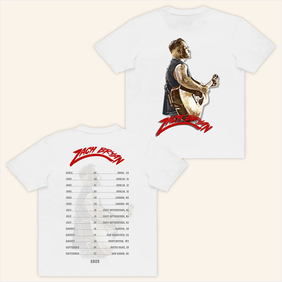 2025 Silhouette T-Shirt Zach Bryan Tour Merch Gift Ideas For Husband BFF Birthday Gifts Ideas