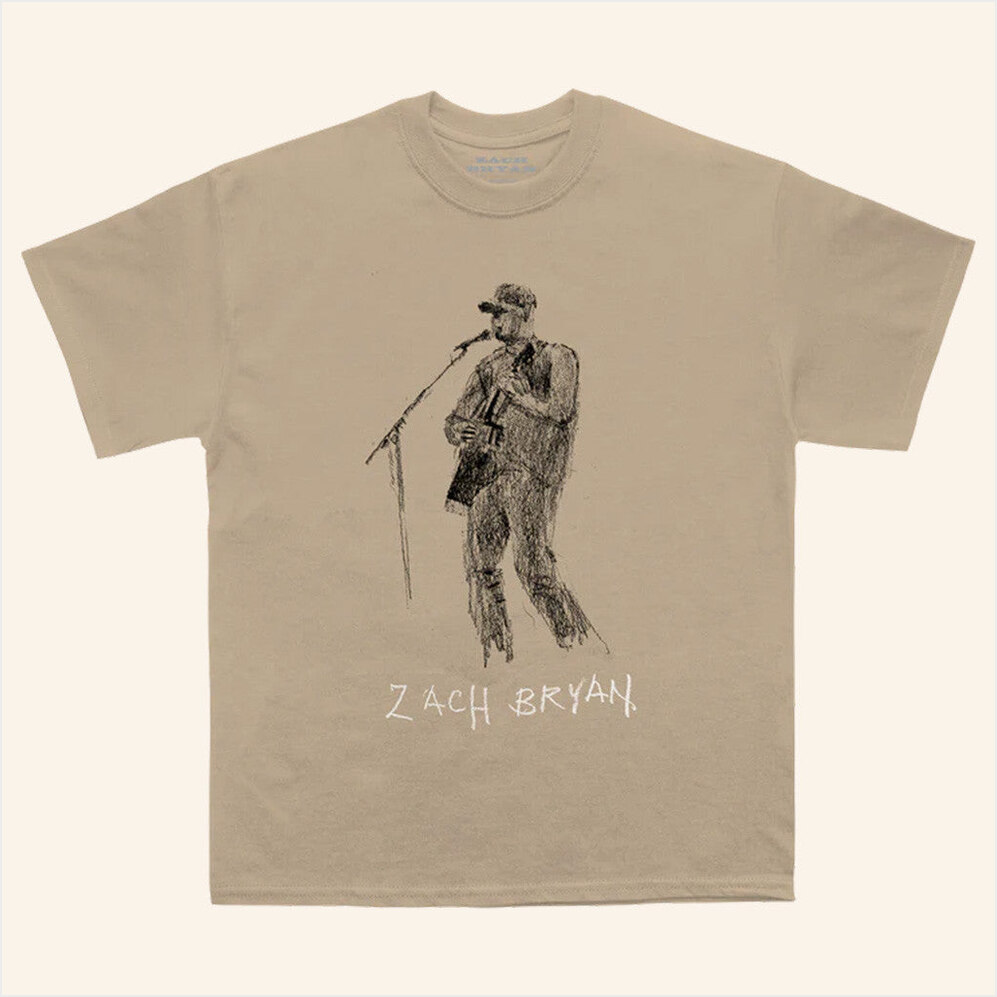 2025 Sketch T-Shirt Zach Bryan Tour Merch Birthday Gifts For Him Gifts For Best Friend