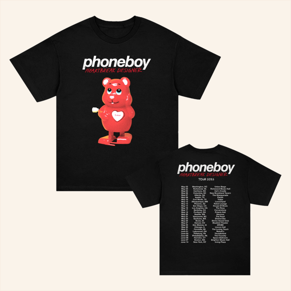 2025 Tour T-Shirt Phoneboy Merch Black Best Friend Birthday Gifts Christmas Presents