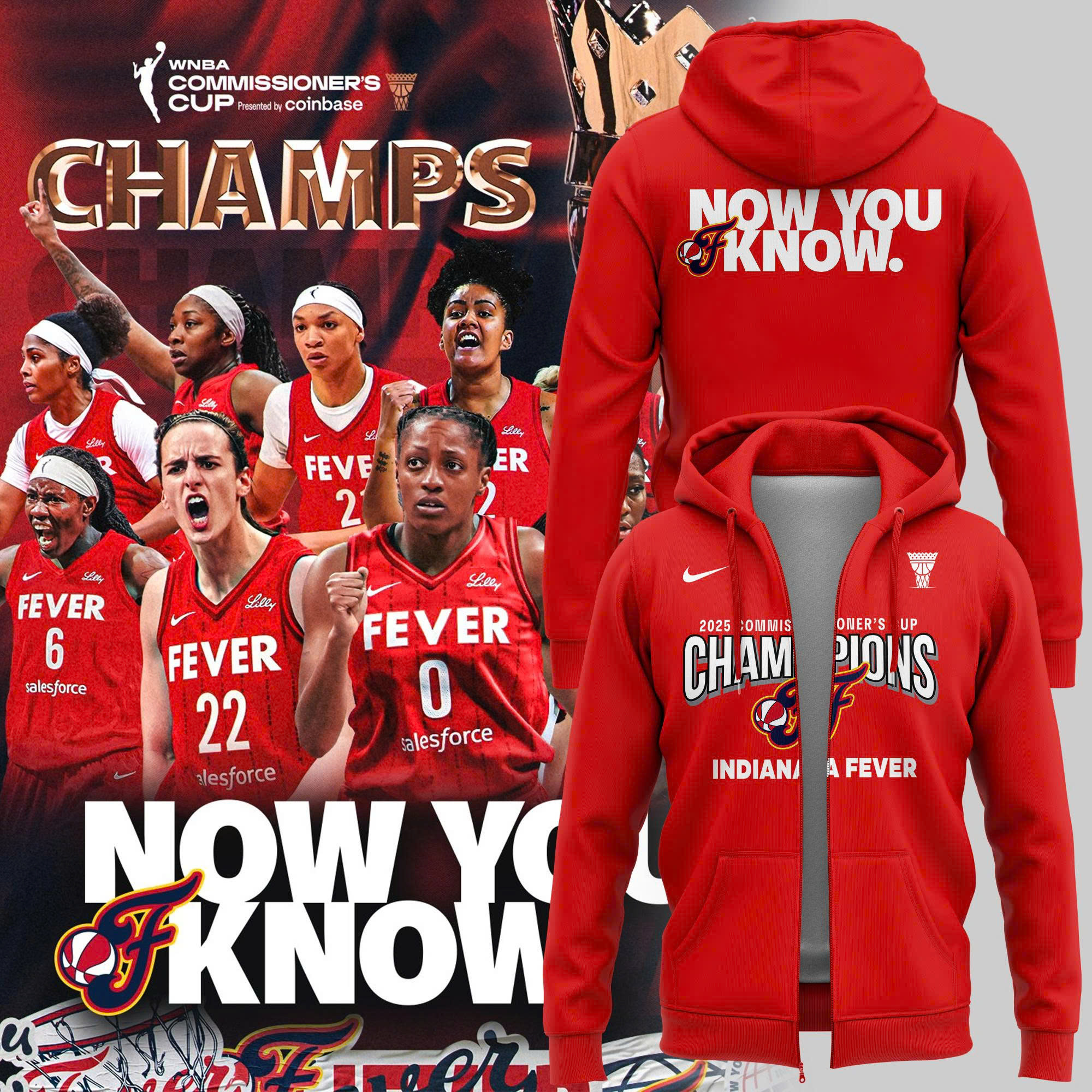 2025 Wnba Commissioners Cup Champions Zip Hoodie Best Gifts For Basketball Lovers