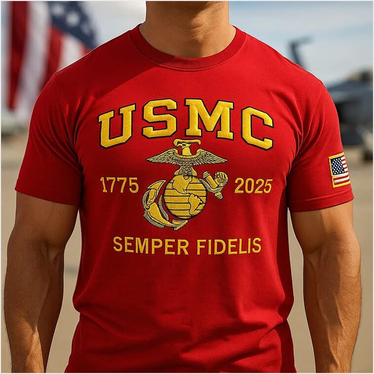 250th Anniversary Of The United States Marine Corps Shirt Semper Fidelis USMC T-Shirt