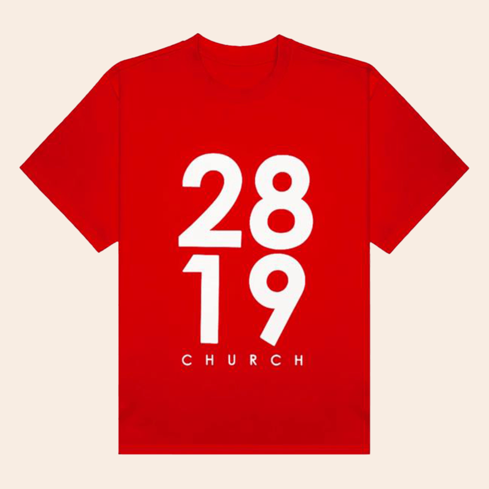 2819 Church Bold Red T-Shirt 2819 Merch Father's Day Presents For Husband BFF Gifts Ideas