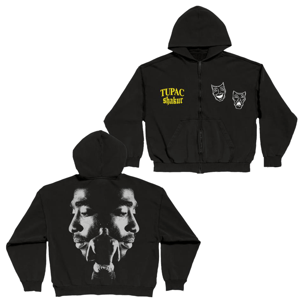 2pac Merch Gemini Mask Zip Hoodie 2pac Hoodie Good Fathers Day Gifts Birthday Gifts For Friends