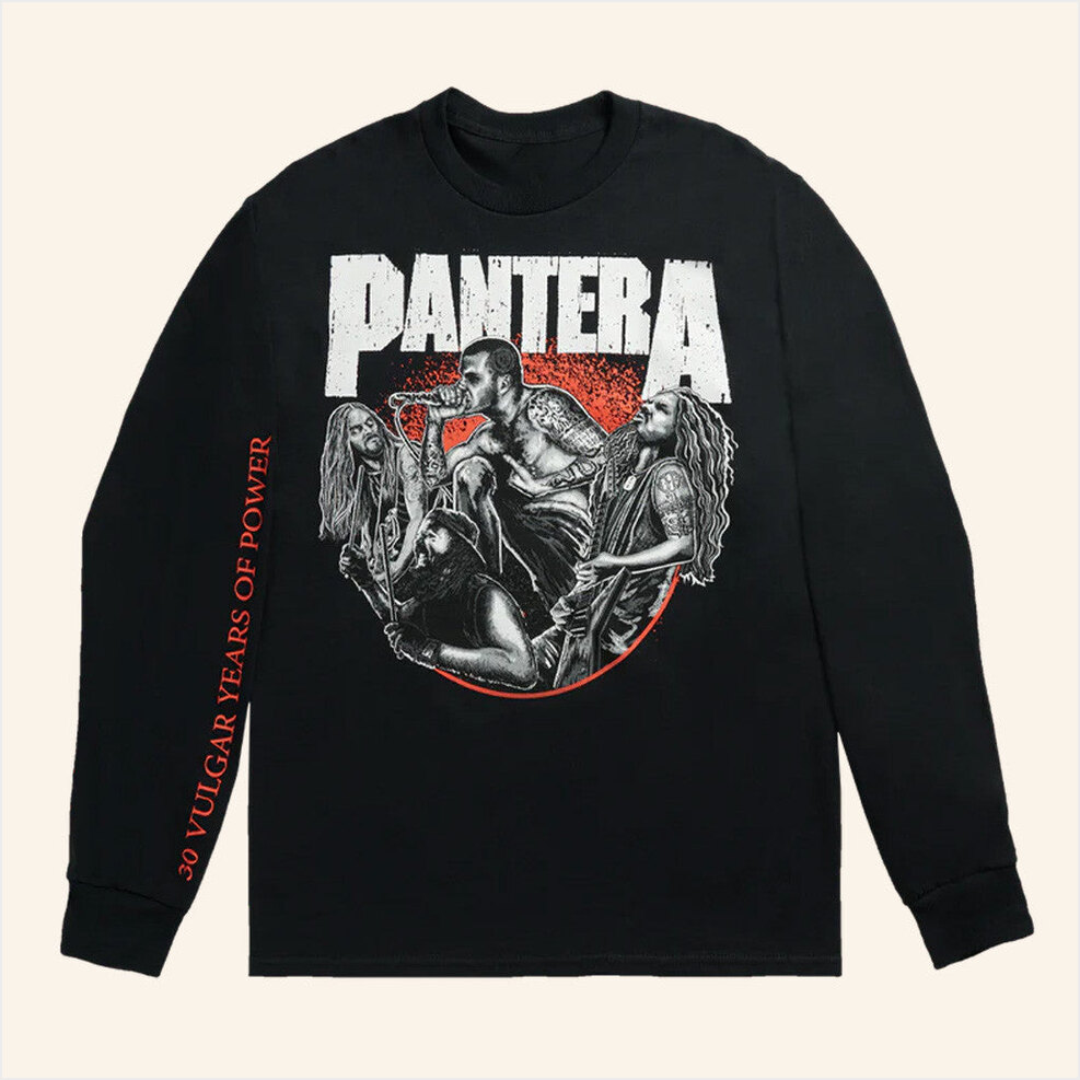 30 Vulgar Years Band Illustration Long Sleeve Shirt Pantera Merch Birthday Gifts For Friends