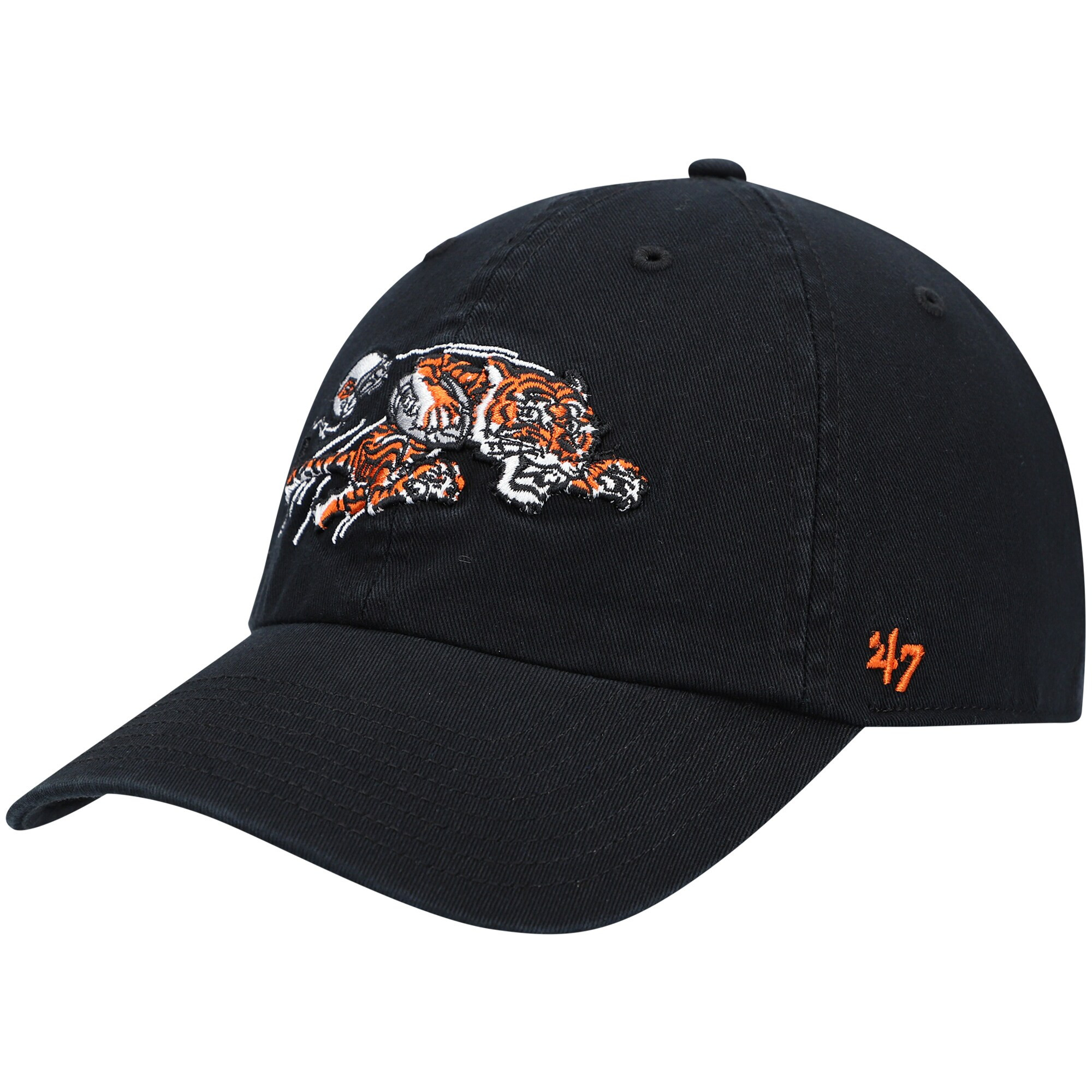 47 Black Cincinnati Bengals Embroidered Black Hat Gifts For Husband