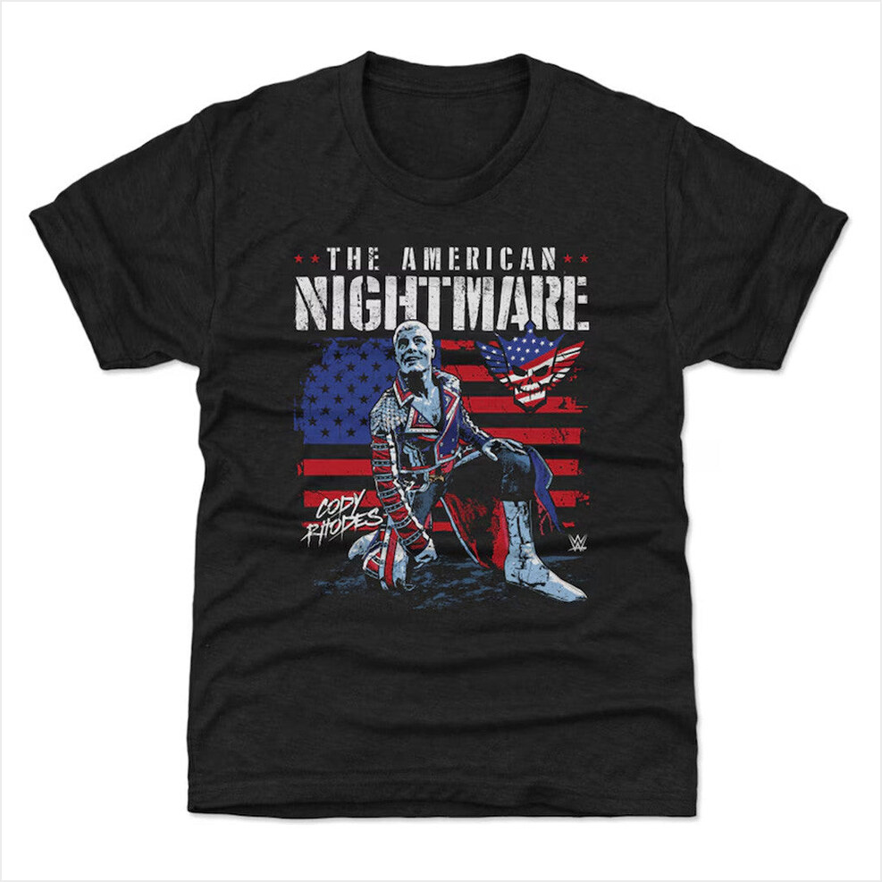 500 Level Heather Black Cody Rhodes American Flag T-Shirt Cody Rhodes Merch Gifts For Dad