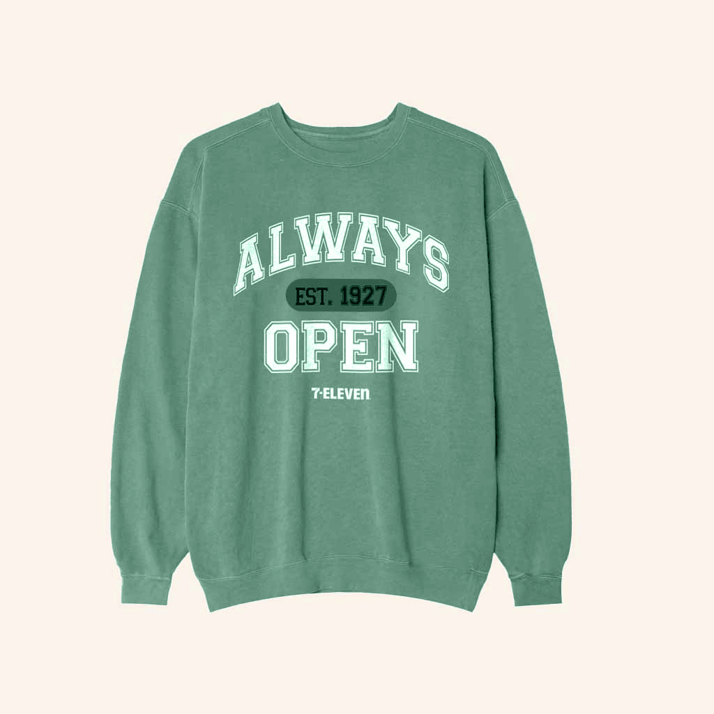 7 Collection Merch Always Open Gym Crewneck Sweatshirt Birthday Gift For Husband