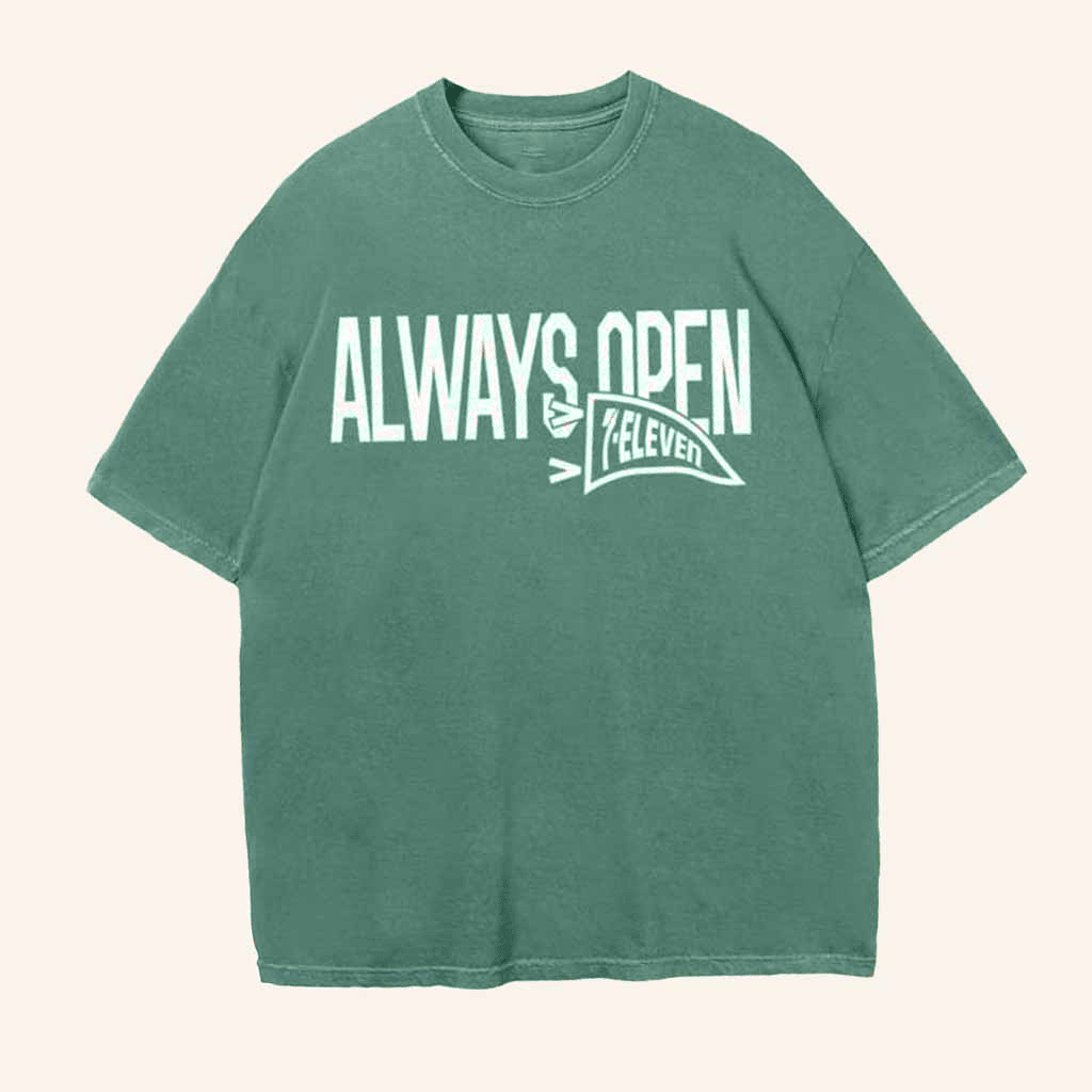 7 Collection Merch Always Open Pennant T-Shirt Birthday Gift For Friends