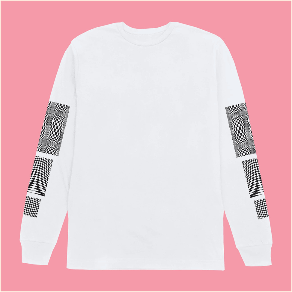 7 Op Art White Long Sleeve Shirt Beach House Merch Good Fathers Day Gifts For Besties