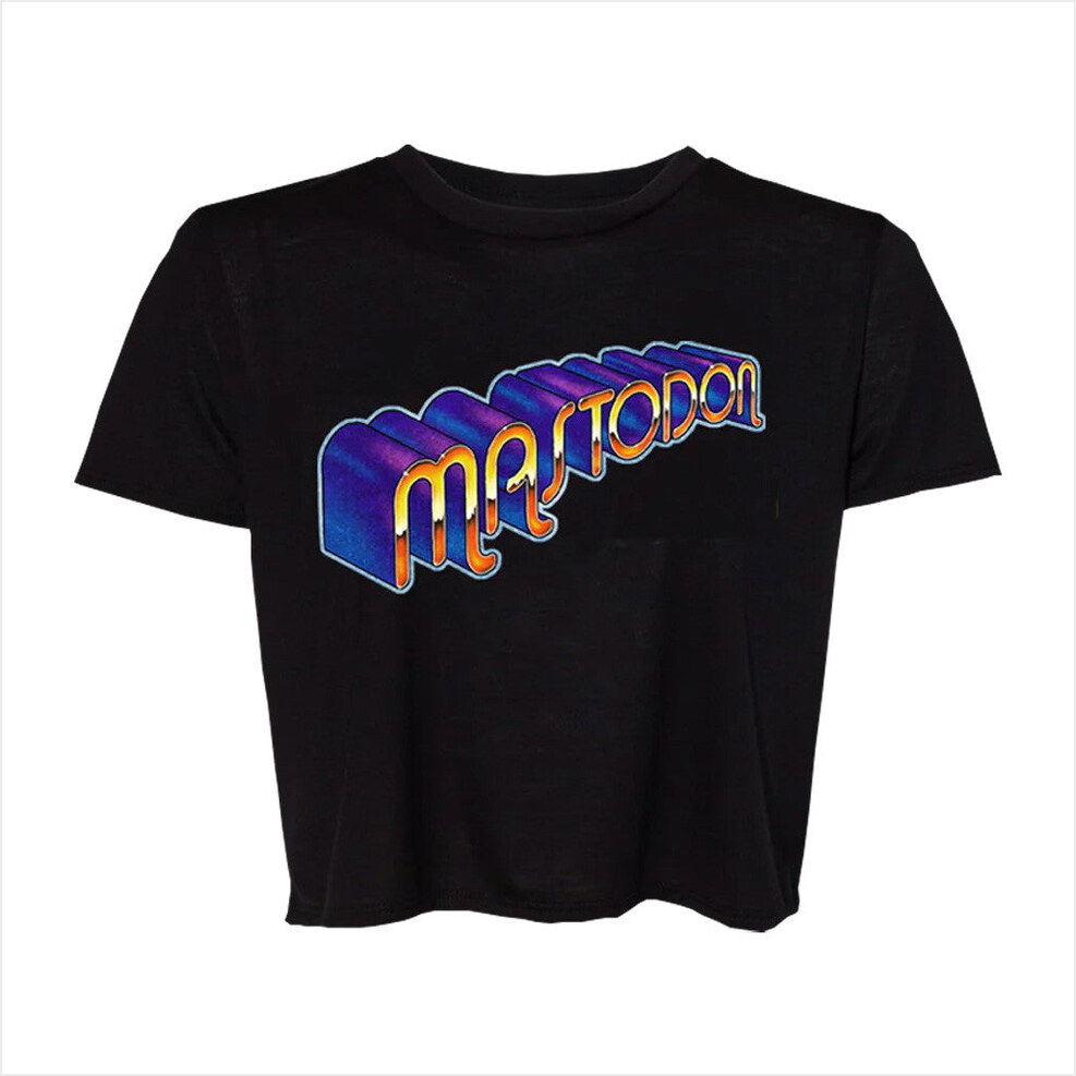 70's Logo Crop T-Shirt Mastodon Merch Birthday Gifts For Women's Gifts For Friends