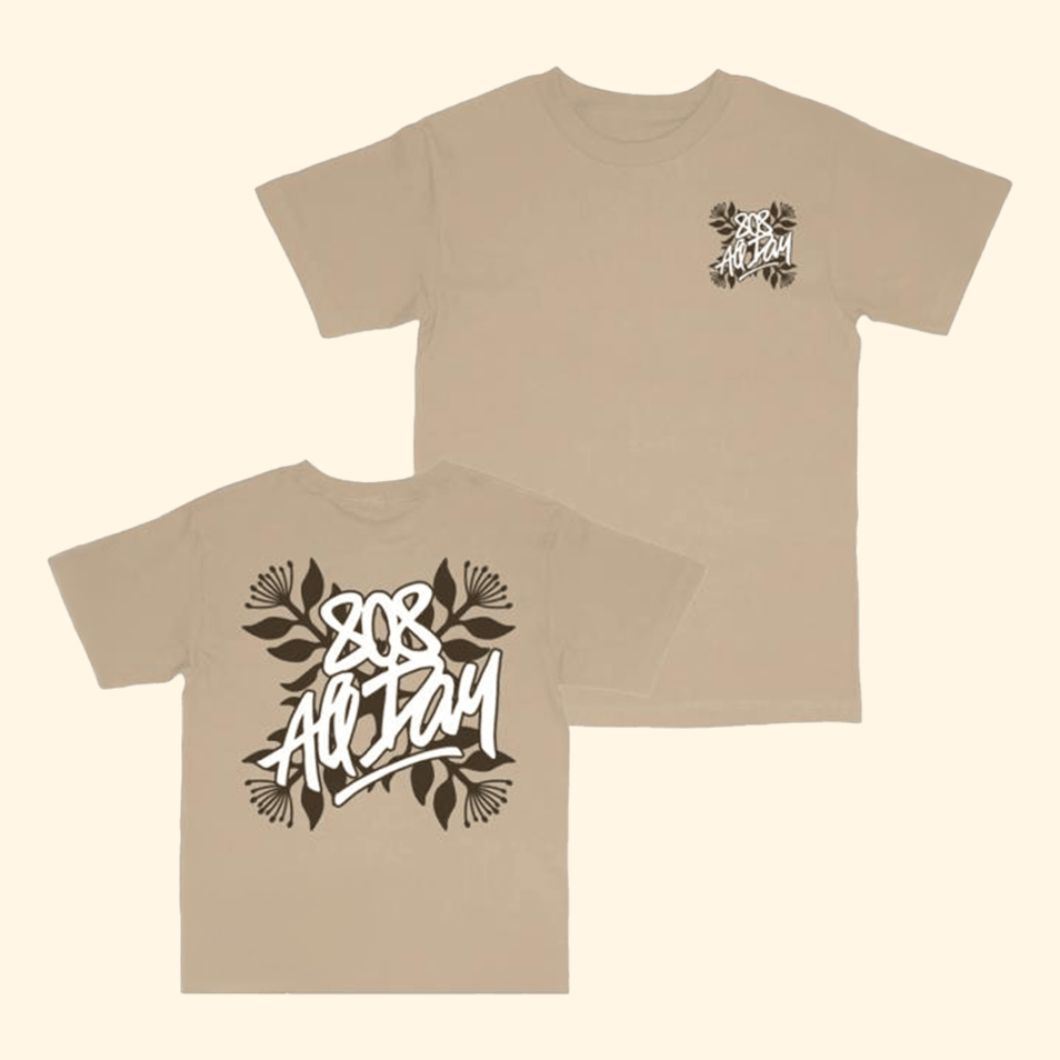 808allday Quilt Tag Sand T-Shirt 808 All Day Merch Father's Day Present Ideas