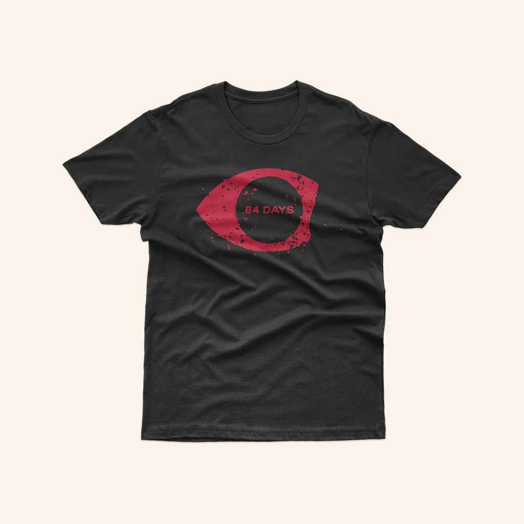 84 Days Merch Eyeball Logo Black T-Shirt Birthday Gift For Dudes