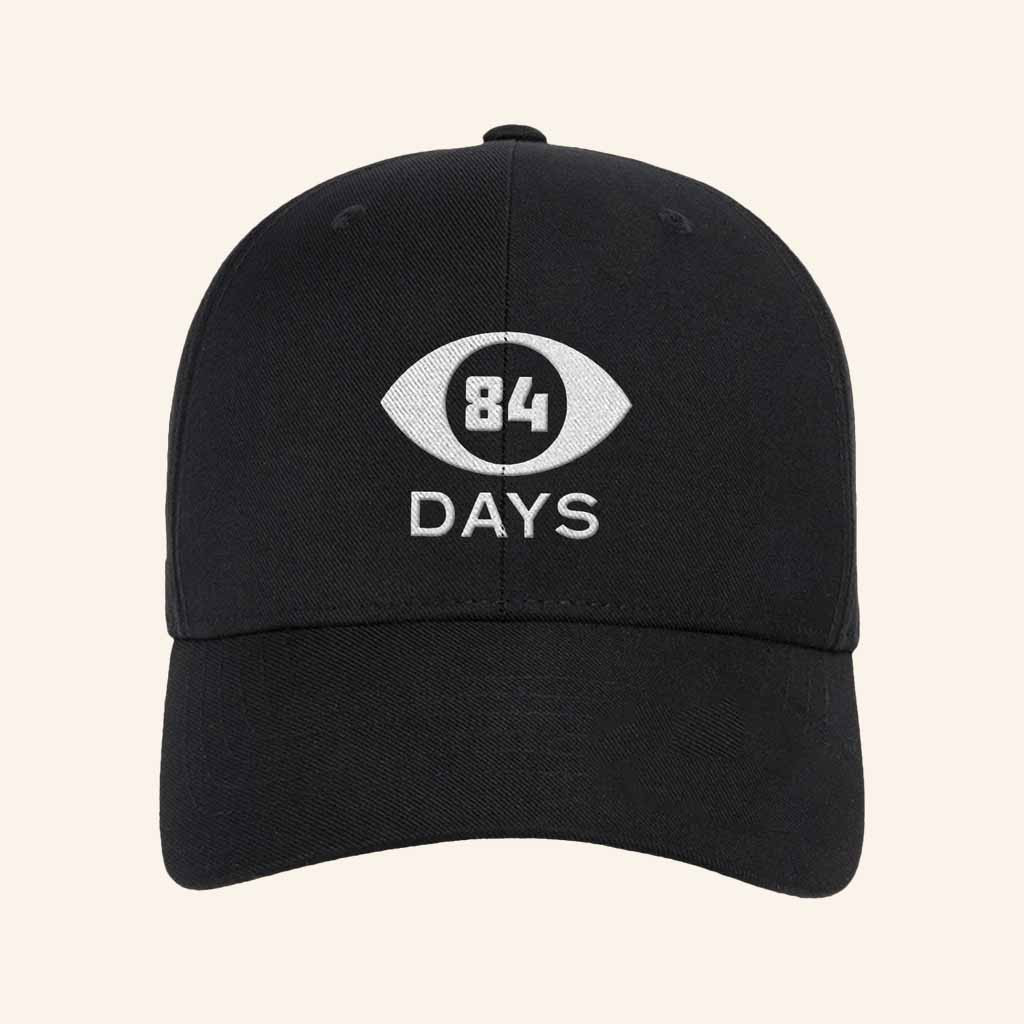 84 Days Merch Eyeball Logo Embroidered Black Hat Birthday Gift For Dad