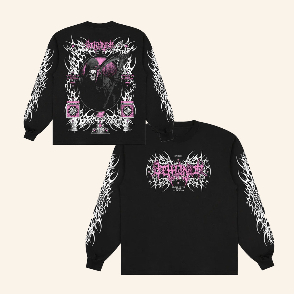 8THWNDR Merch Reaper Long Sleeve T-Shirt Black Gifts For My Boyfriend