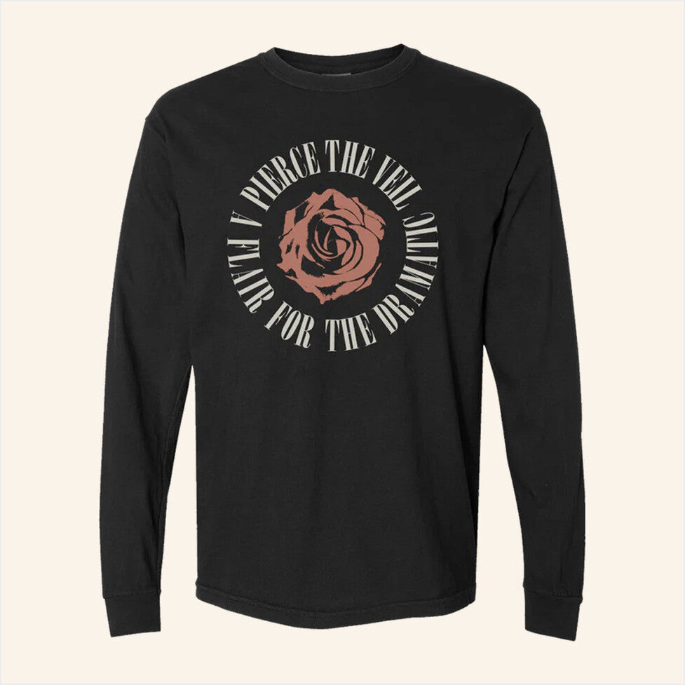 A Flair For The Dramatic Rose Long Sleeve Shirt Pierce The Veil Merch Gifts For Best Friend