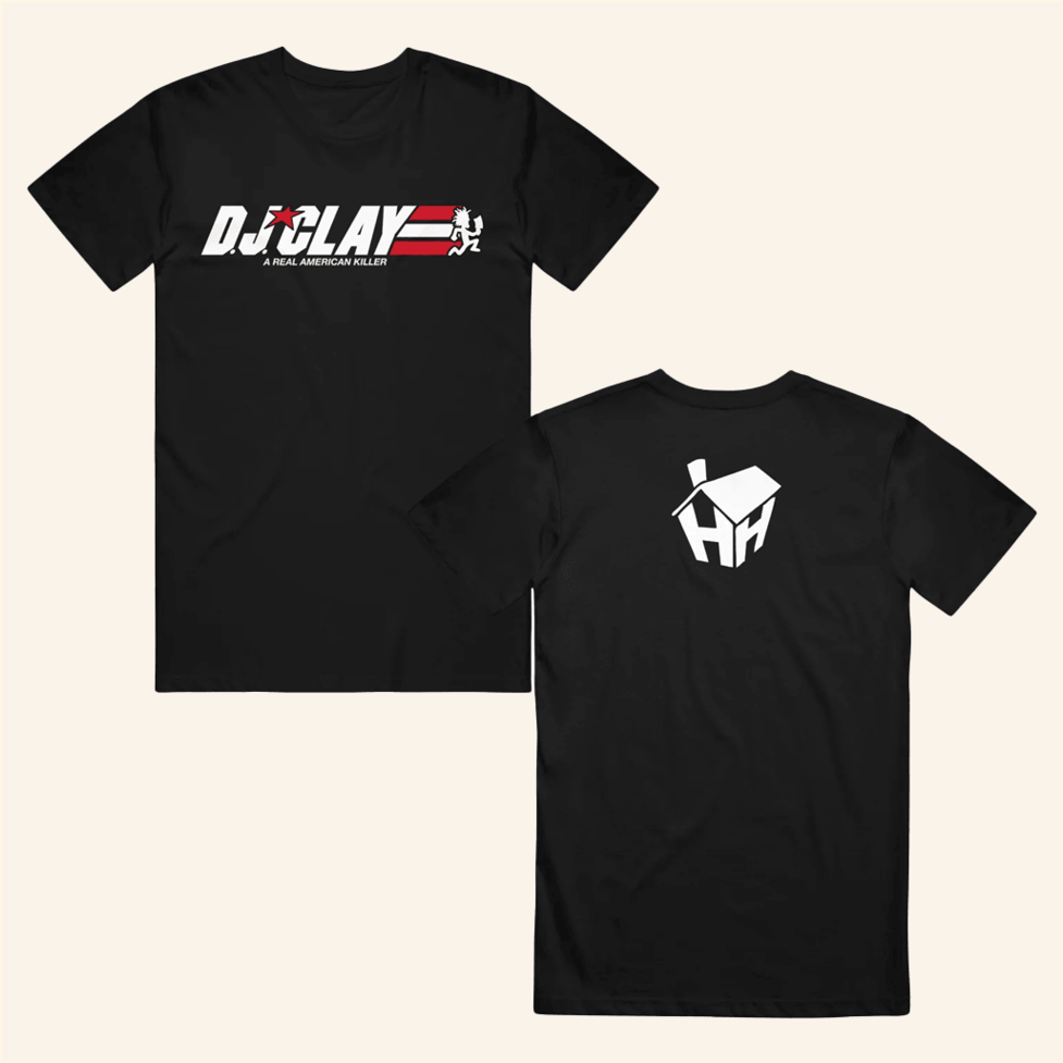 A Real American Killer Black T-Shirt ICP Merch Insane Clown Posse Merch Him Birthday Gifts