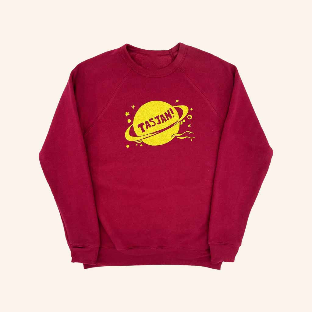 Aaron Lee Tasjan Merch Glitter Sweatshirt Presents For Music Lovers