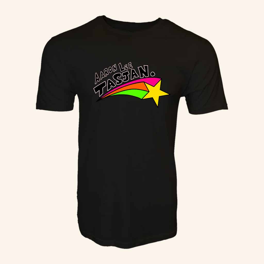 Aaron Lee Tasjan Merch Rainbow Star Black T-Shirt Cool Gifts For Friends