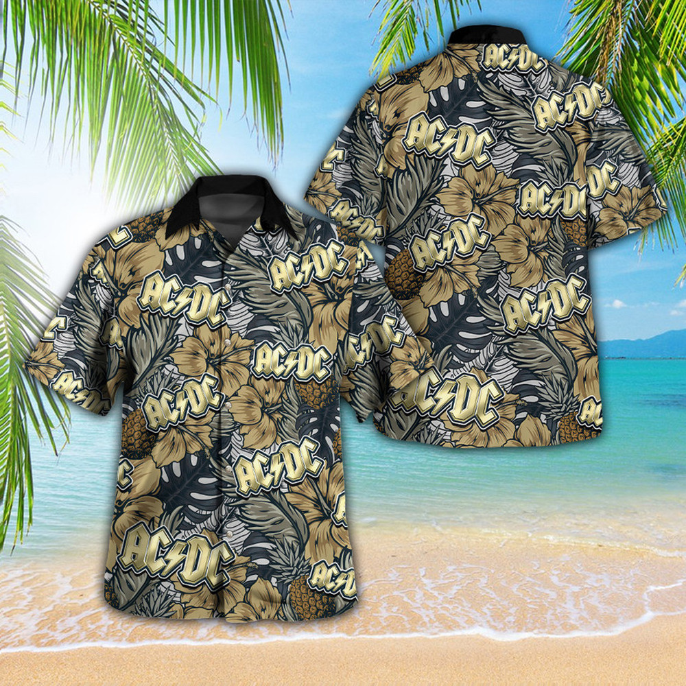 AC DC Pwr Up Tour 2025 Hawaiian Shirt Men's Gifts For Rock Band Fans