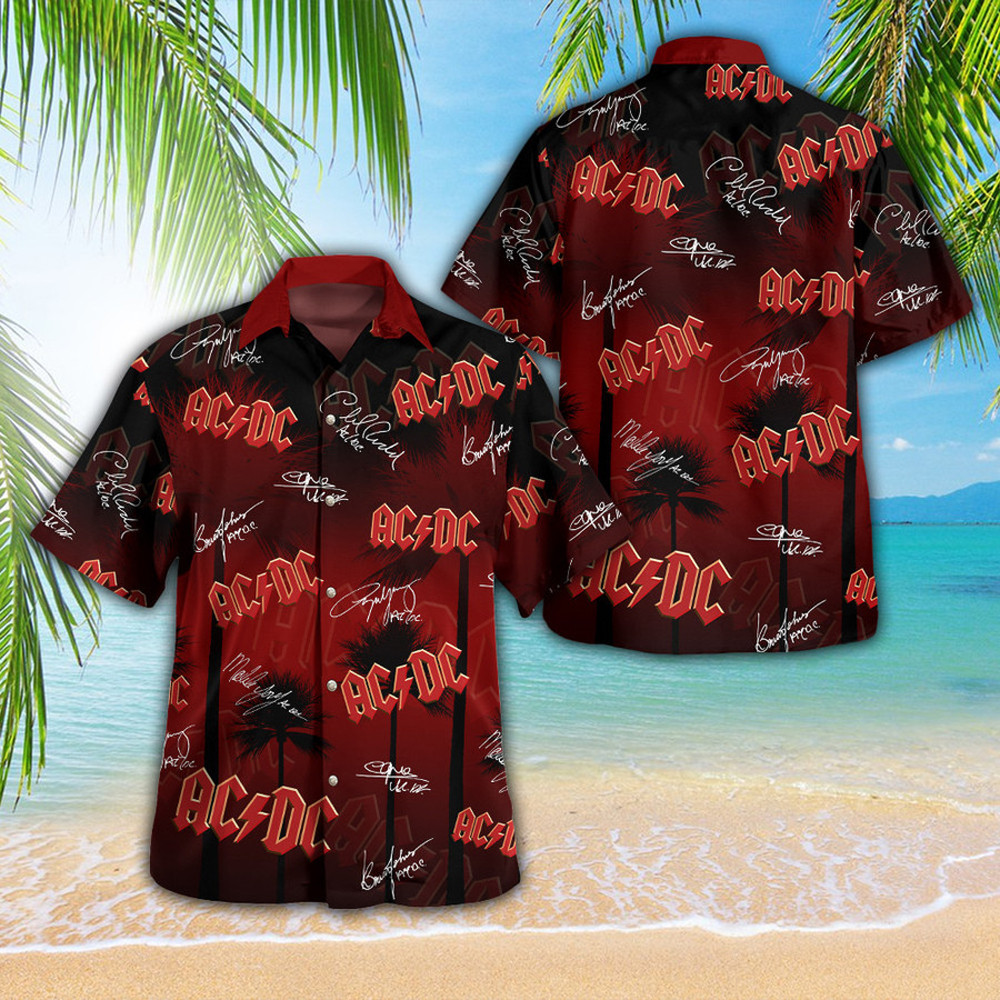 AC DC Pwr Up Tour 2025 Hawaiian Shirt Rock Band Shirt Gifts For Fans