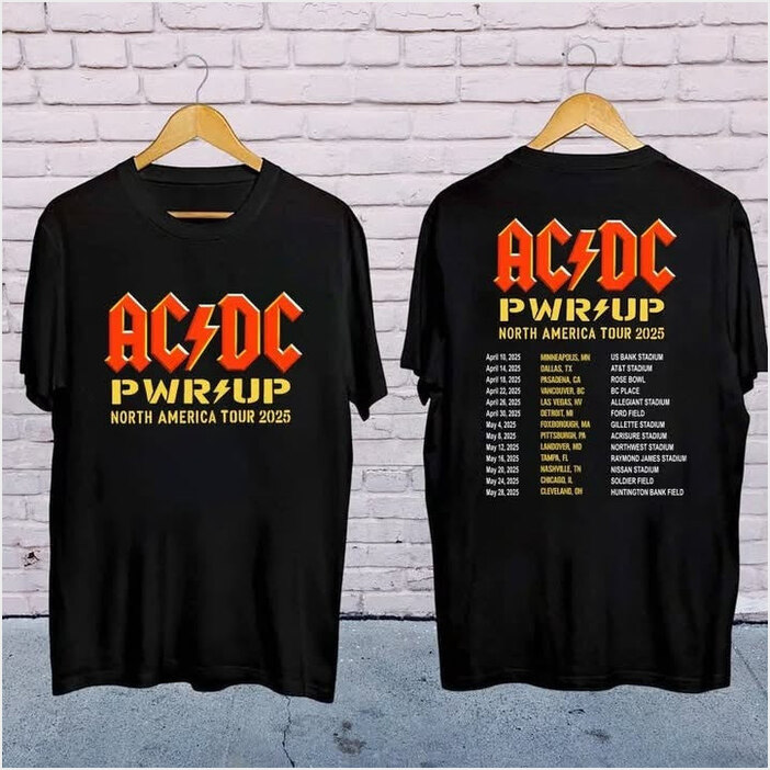 ACDC PWR UP North America Tour 2025 Shirt ACDC Merch Great Father's Day Presents