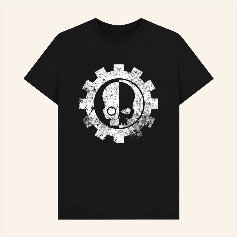 Adeptus Mechanicus Battleworn Insignia T-Shirt Warhammer Merch Best Friend Birthday Gifts