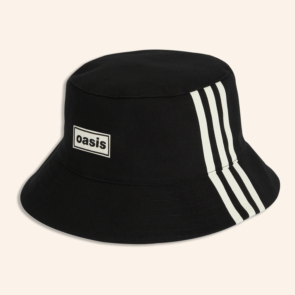 Adidas Oasis Merch 2025 Tour Hat Printed Live 25 Adidas Bucket Hat Black Gifs For Friends