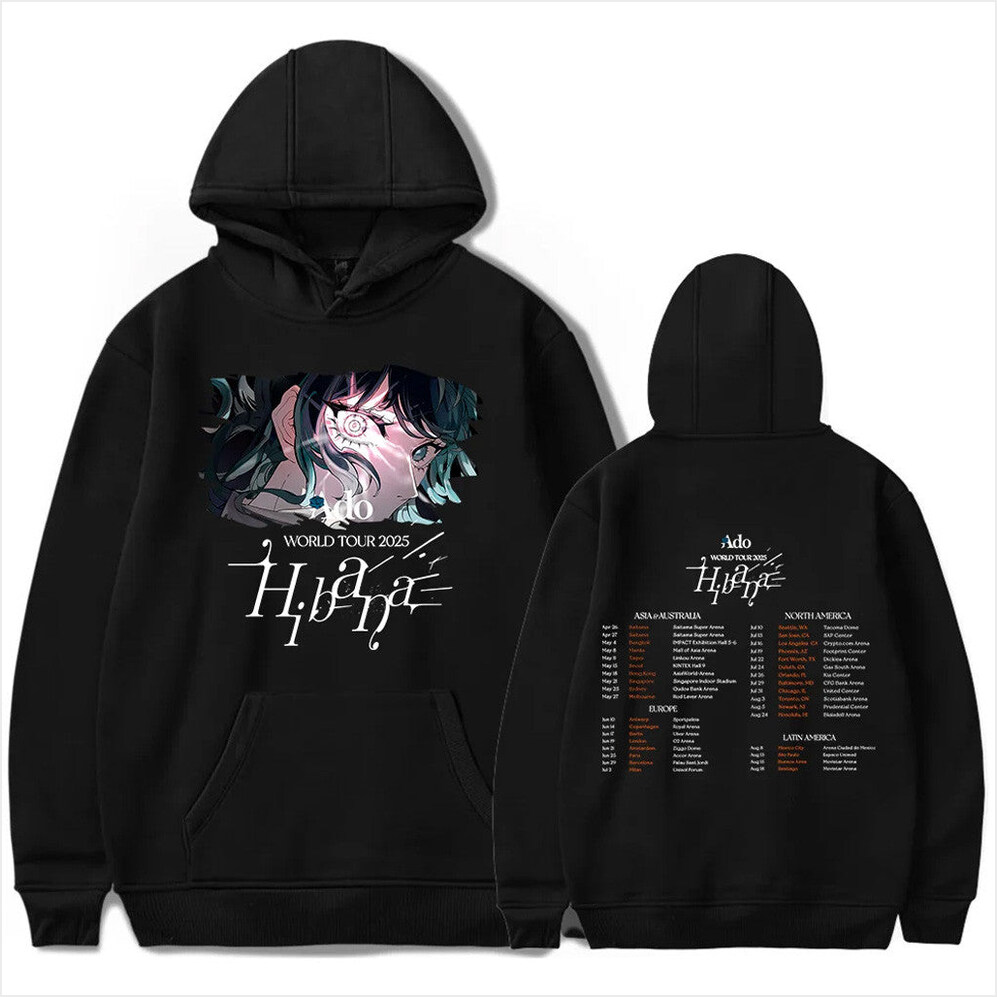 Ado Hibana Tour 2025 Hoodie Ado Hibana Merch Black Best Birthday Gifts For Music Lovers