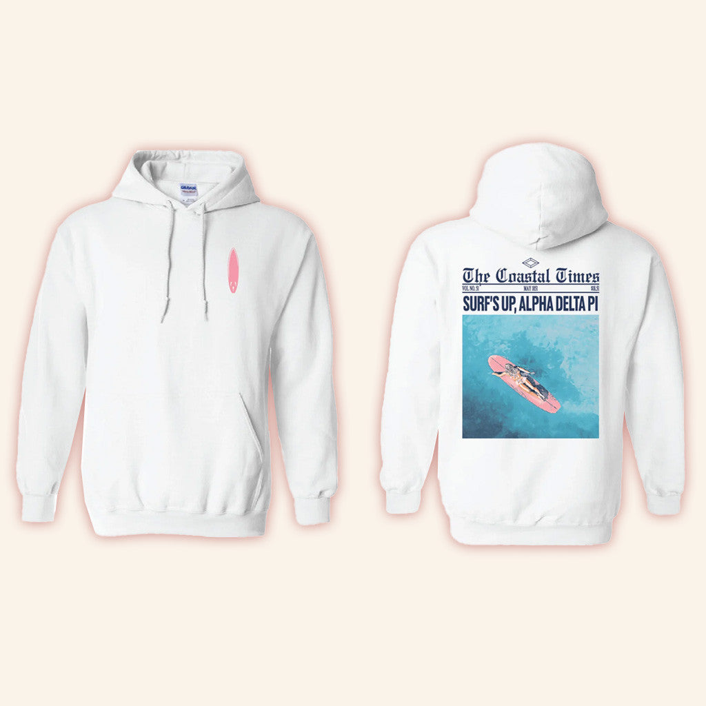 ADPI Merch Alpha Delta Pi Coastal Times Hoodie Gift Ideas For Friends