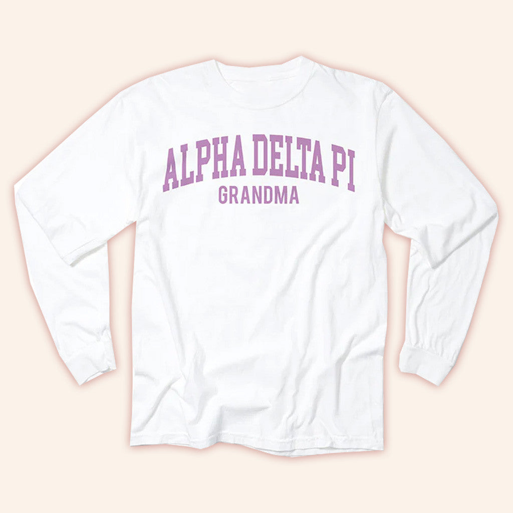 ADPI Merch Alpha Delta Pi Grandma Long Sleeve Shirt Gifts For Grandma