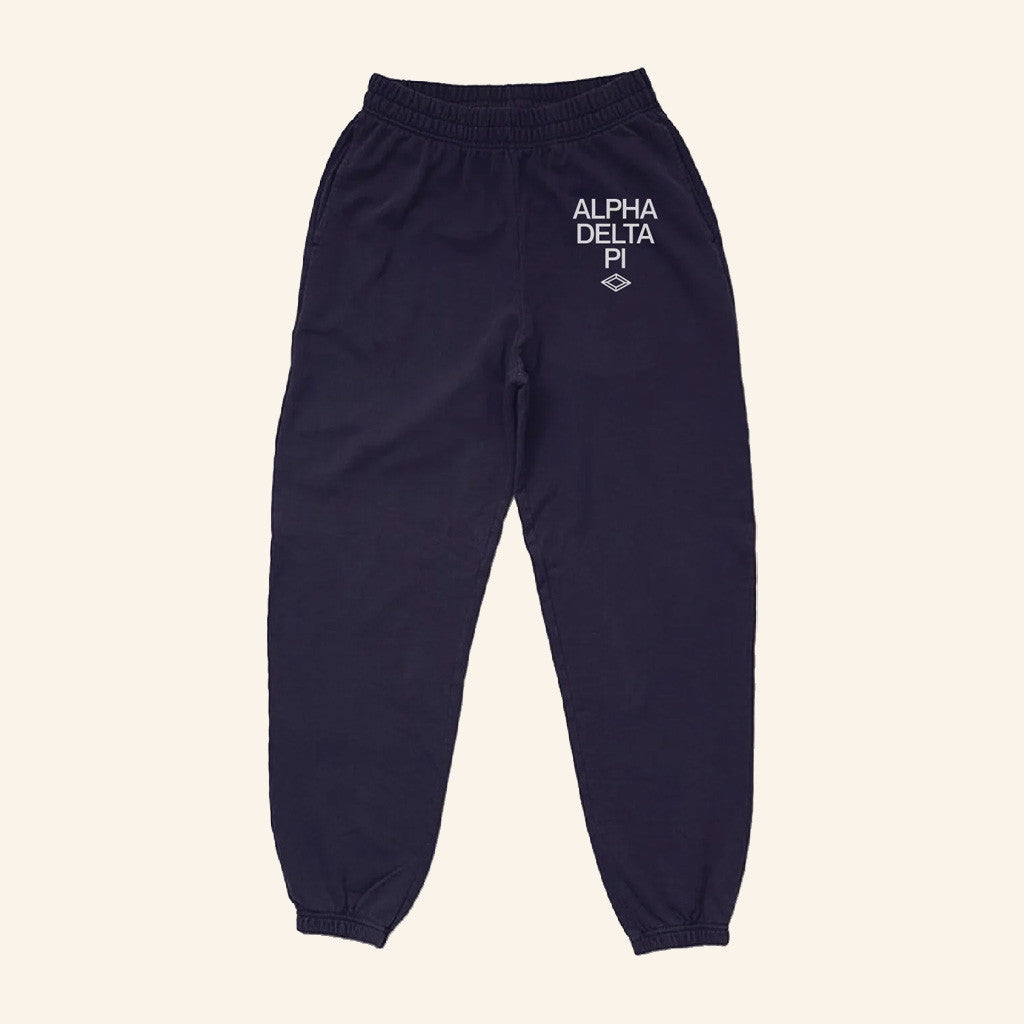 ADPI Merch Alpha Delta Pi Motto Navy Joggers Best Gifts For Husband