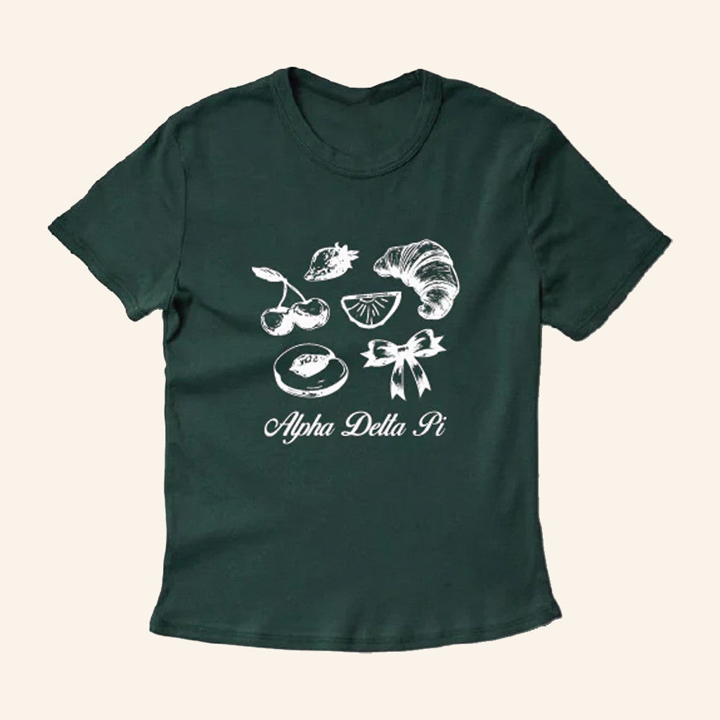 ADPI Merch Collage Alpine Alpha Delta Pi Baby Tee Best Gifts For Her