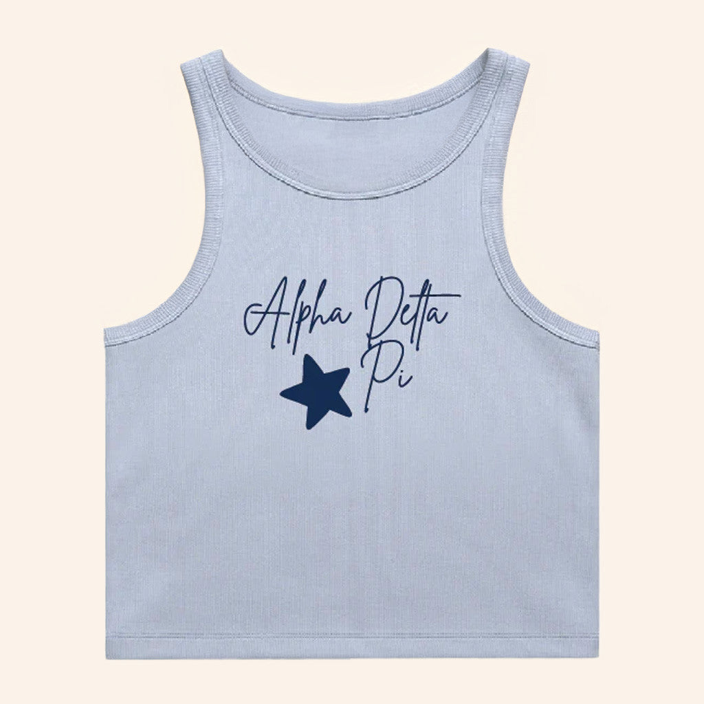 ADPI Merch Navy Star Delta Pi Tank Gifts For Her