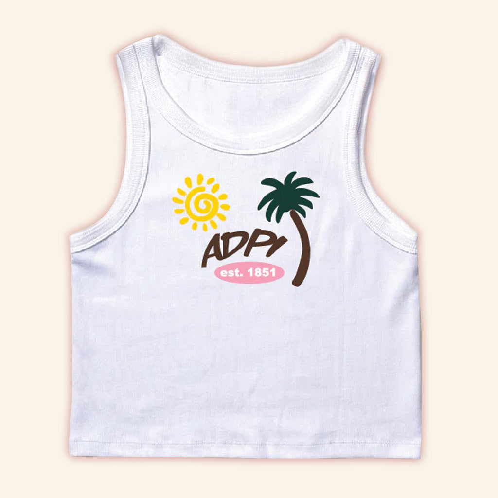 ADPI Merch Palm Tree Alpha Delta Pi Tank Gifts For Sister