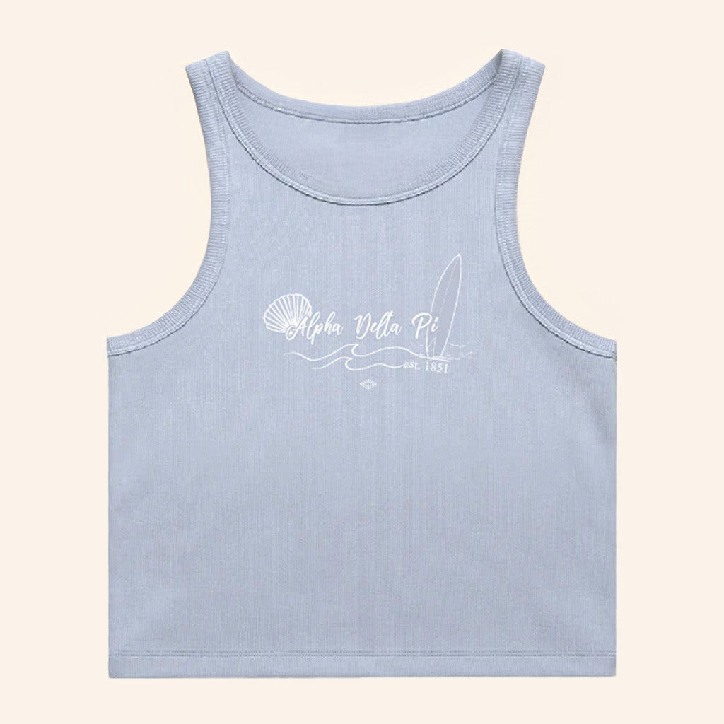 ADPI Merch Surfs Up Alpha Delta Pi Tank Gift Ideas For Girlfriend