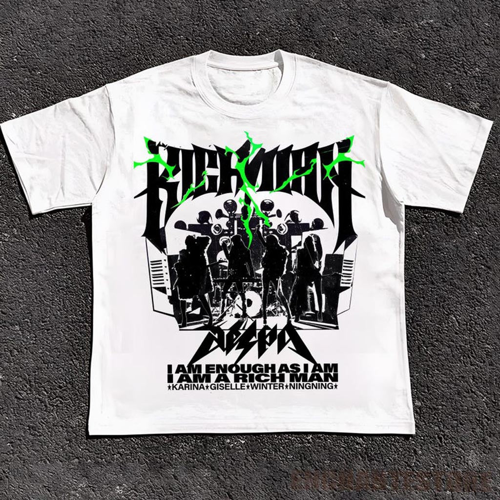 Aespa Rich Man Shirt Aespa Dirty Work T-Shirt Rich Man Merch Aespa Synk AeXis Line Shirt